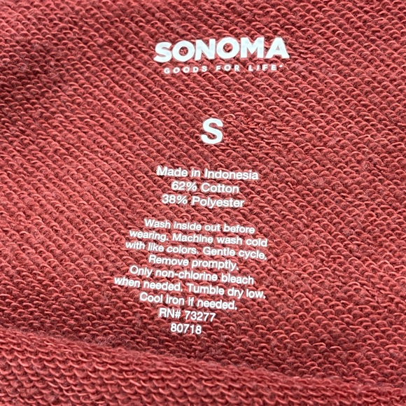 Sonoma Short Sleeved Sweatshirt NWOT - Picture 7 of 7